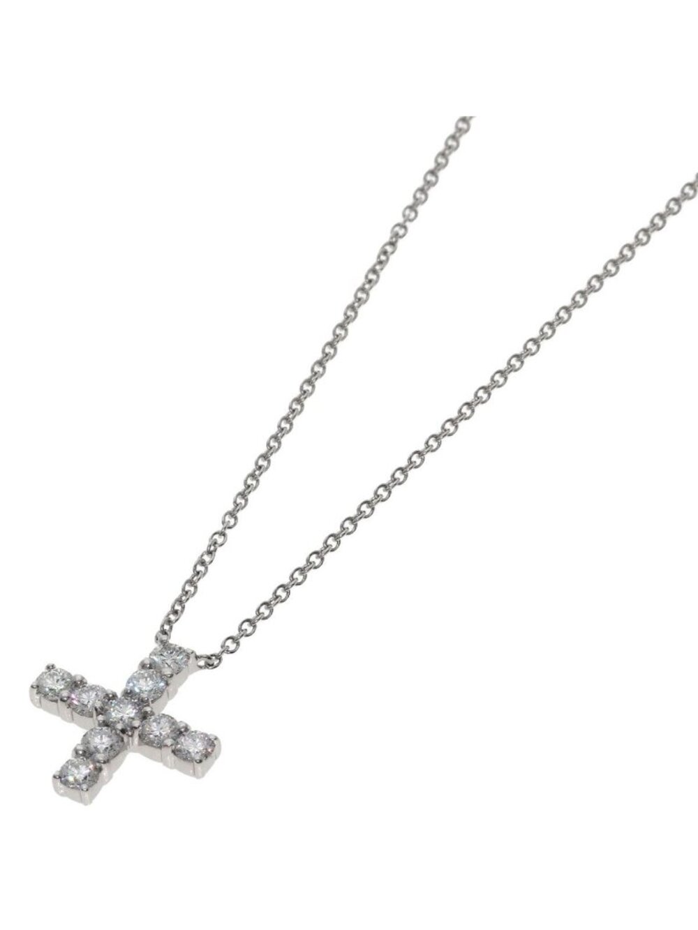 Harry Winston Mini Cross Diamond Necklace